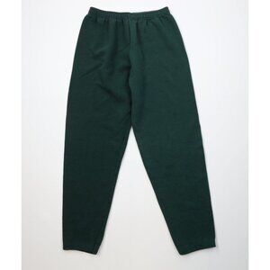 Vintage 90s Streetwear Womens Large Faded Blank Sweatpants Joggers Pants Green